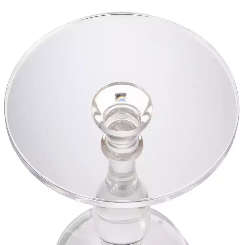 Table d'appoint piédestal en acrylique transparent 33,6 cm – Minimaliste contemporaine