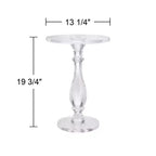 Table d'appoint piédestal en acrylique transparent 33,6 cm – Minimaliste contemporaine