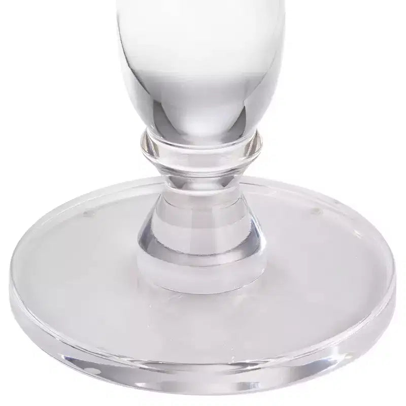 Table d'appoint piédestal en acrylique transparent 33,6 cm – Minimaliste contemporaine