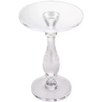 Table d'appoint piédestal en acrylique transparent 33,6 cm – Minimaliste contemporaine