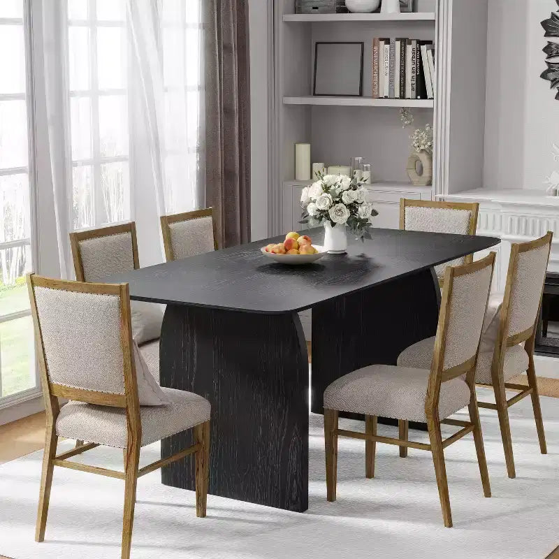 Table à manger moderne en bois – Table de cuisine et de salle à manger