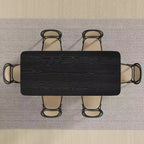 Table à manger moderne en bois – Table de cuisine et de salle à manger