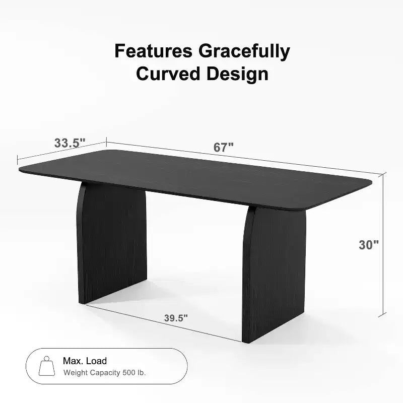 Table à manger moderne en bois – Table de cuisine et de salle à manger