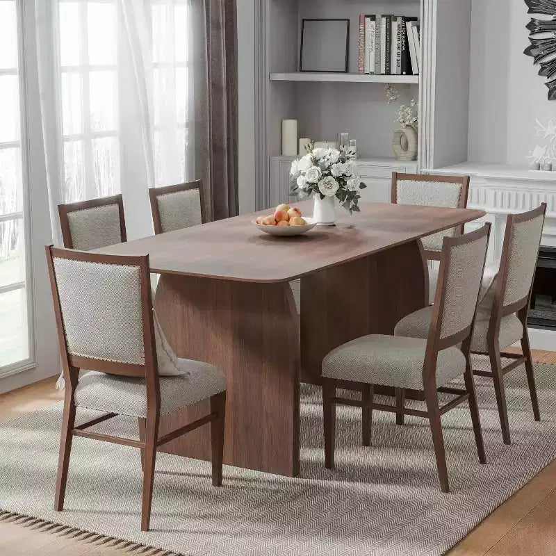 Table à manger moderne en bois – Table de cuisine et de salle à manger