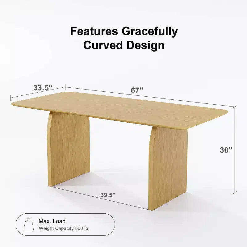 Table à manger moderne en bois – Table de cuisine et de salle à manger