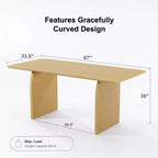 Table à manger moderne en bois – Table de cuisine et de salle à manger