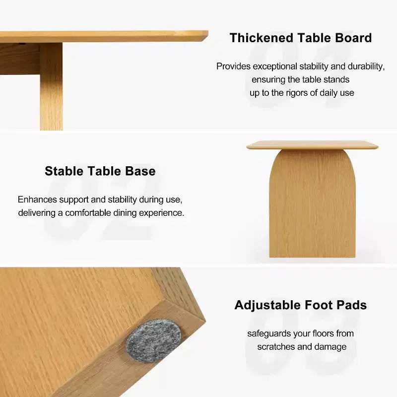 Table à manger moderne en bois – Table de cuisine et de salle à manger