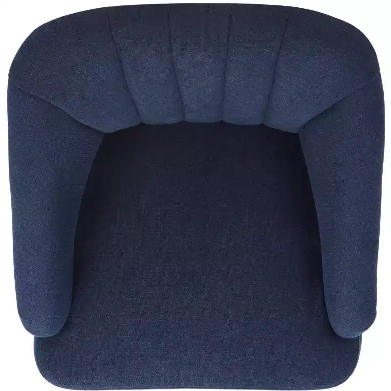 Fauteuil d'appoint blanc rembourré – Cadre en bois massif, capacité de 125 kg