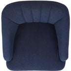 Fauteuil d'appoint blanc rembourré – Cadre en bois massif, capacité de 125 kg