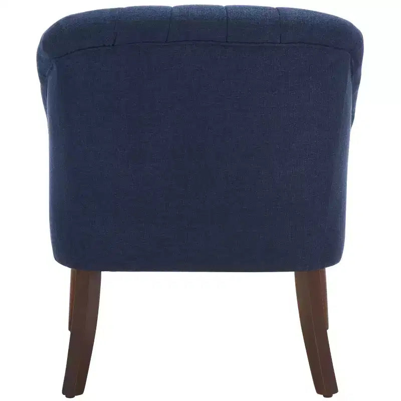 Fauteuil d'appoint blanc rembourré – Cadre en bois massif, capacité de 125 kg
