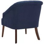Fauteuil d'appoint blanc rembourré – Cadre en bois massif, capacité de 125 kg