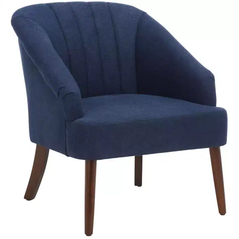 Fauteuil d'appoint blanc rembourré – Cadre en bois massif, capacité de 125 kg