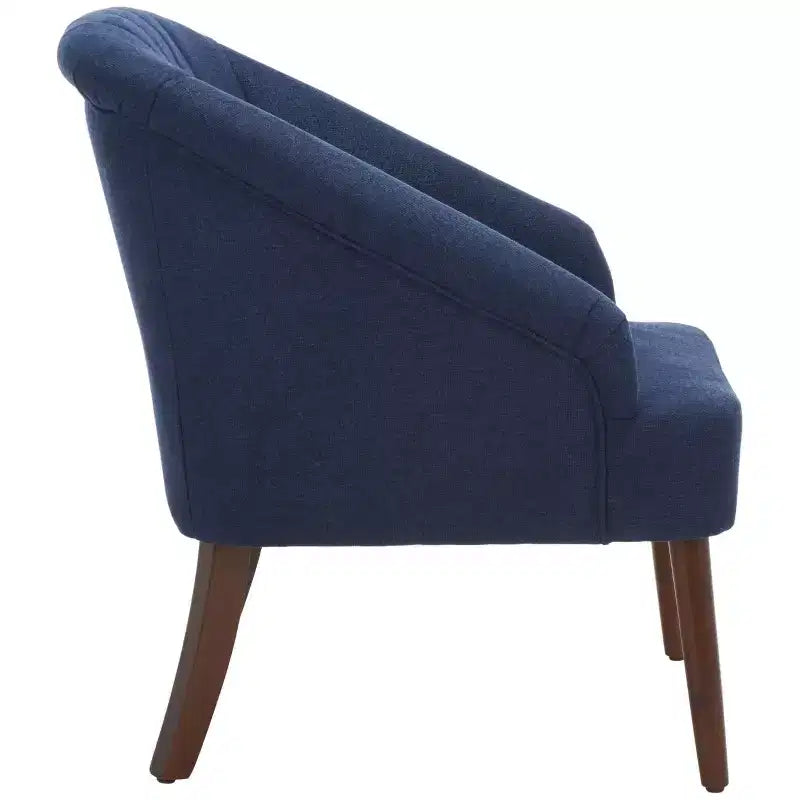 Fauteuil d'appoint blanc rembourré – Cadre en bois massif, capacité de 125 kg