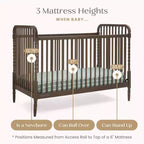 Lit de bébé convertible 4-en-1 – Pin massif, GREENGUARD Gold