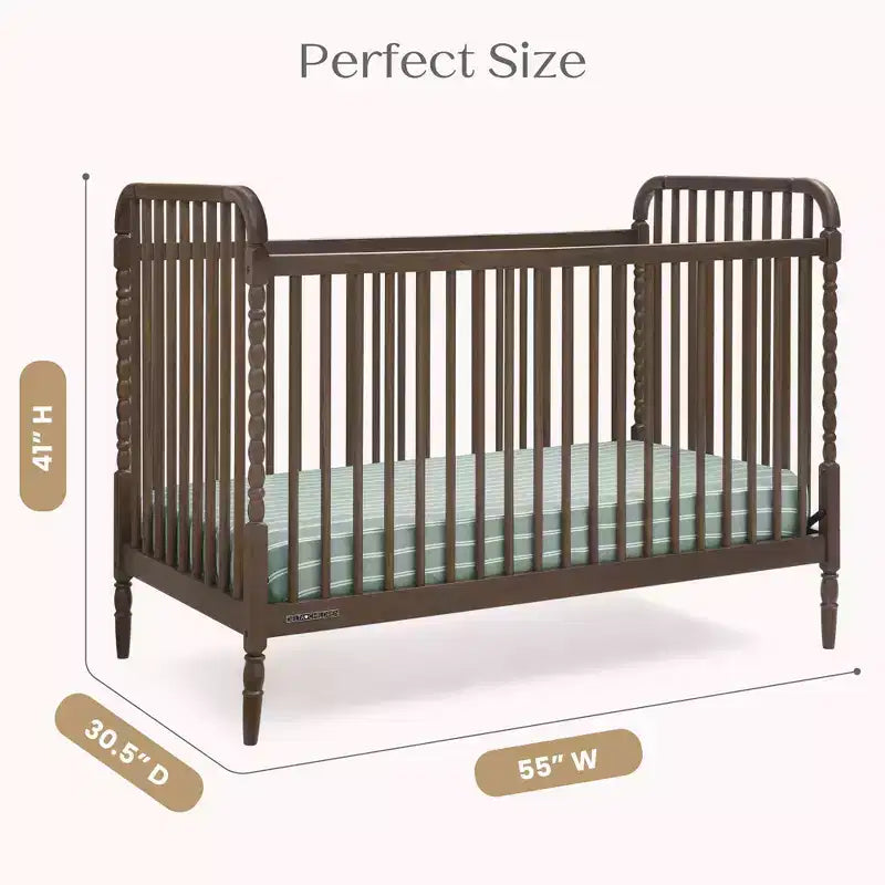 Lit de bébé convertible 4-en-1 – Pin massif, GREENGUARD Gold