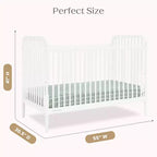 Lit de bébé convertible 4-en-1 – Pin massif, GREENGUARD Gold