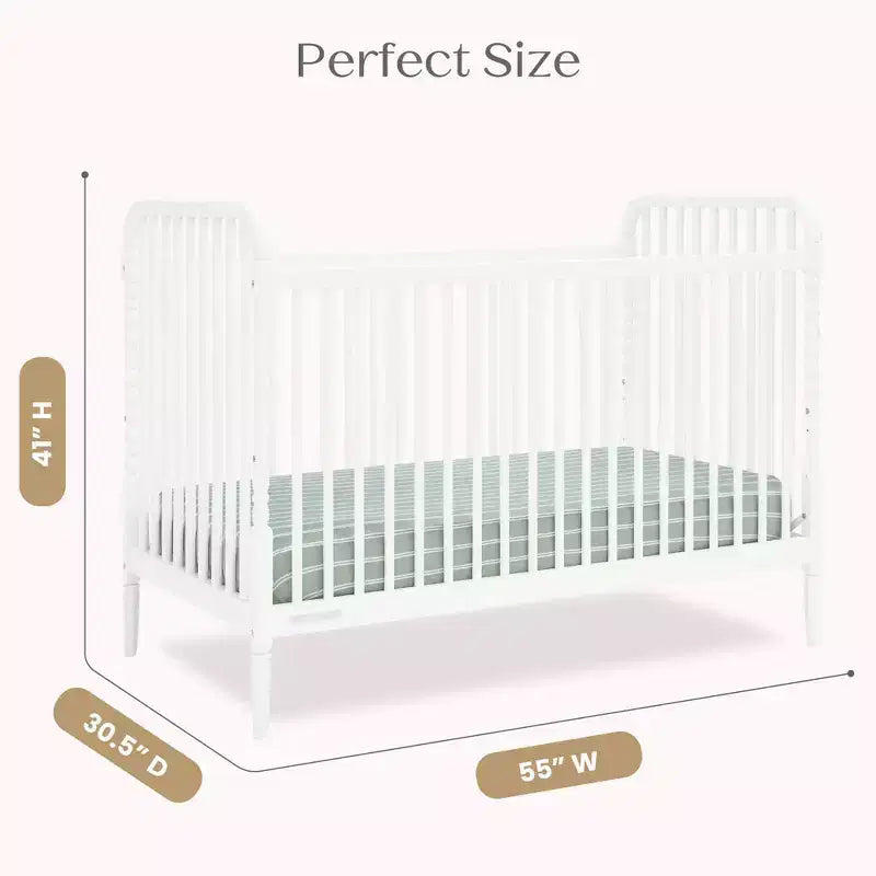 Lit de bébé convertible 4-en-1 – Pin massif, GREENGUARD Gold
