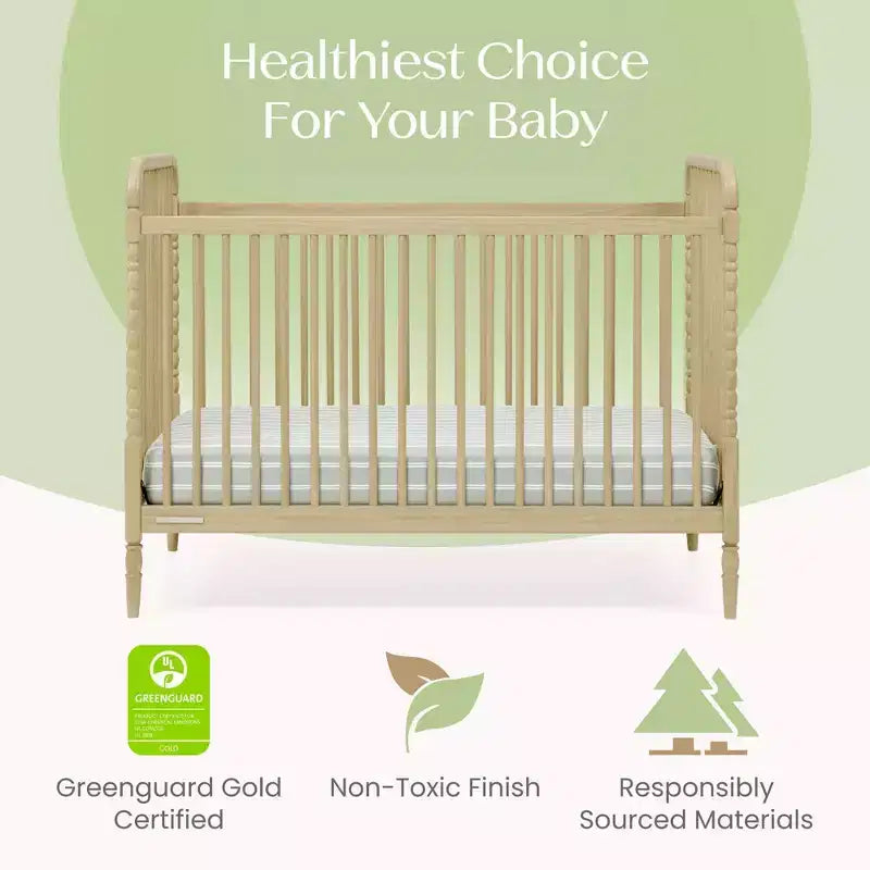 Lit de bébé convertible 4-en-1 – Pin massif, GREENGUARD Gold