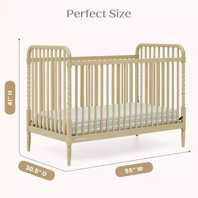 Lit de bébé convertible 4-en-1 – Pin massif, GREENGUARD Gold